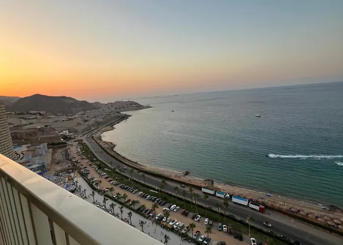 شقة Porto Sokhna Pyramids Apartment's With Sea View *
